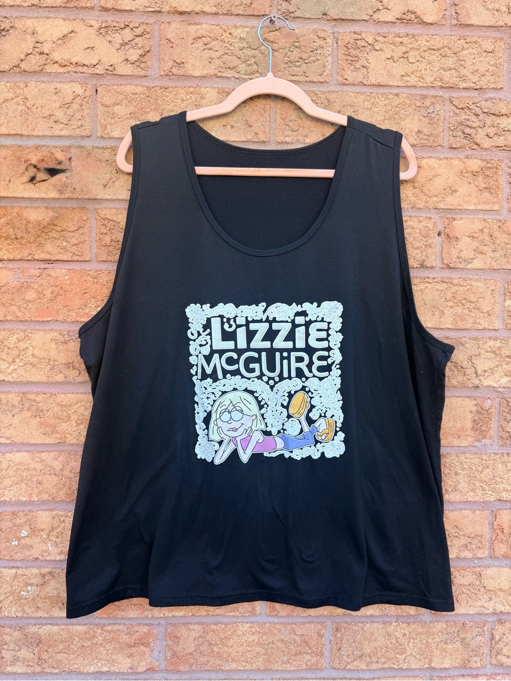 🌿2/$25 • Lizzie McGuire Graphic Black Tank Top